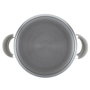 Circulon Elementum 5 Qt. Oyster Gray Hard-Anodized Nonstick Covered Multipot with Steamer Insert