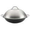 Circulon Ultimum Forged Aluminum Nonstick Covered Wok, 13.75 in., Black