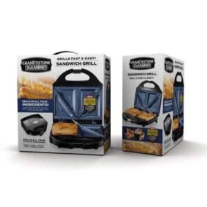 GRANITESTONE Classic Blue Non-Stick Diamond Infused Sandwich Maker