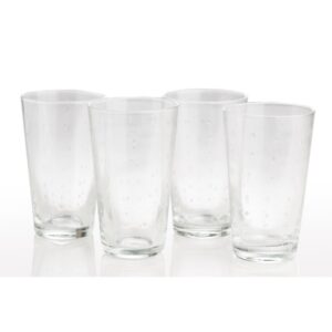 Abigails Rain Drop 12 oz. Clear Highball (Set of 4)