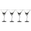 Abigails Martini 13 oz. Glass with Wave Stem (Set of 4)