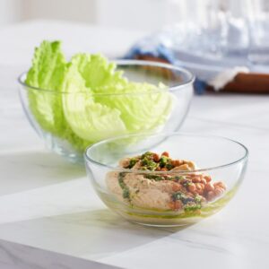 Libbey Selene 2-Piece, 8 in. and 10 in. Glass Serving Bowl Set