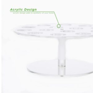 Mind Reader 9.75 in. W x 4.25 in. H x 9.75 in. L Round Clear Acrylic 14-Slot Ice Cream Cone Holder Food Cone Serving Tray