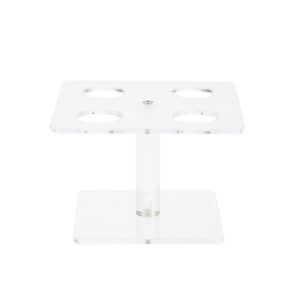 Mind Reader 6 in. W x 4 in. H x 6 in. L Square Clear Acrylic 4-Slot Ice Cream Cone Holder, Food Cone, Sushi Roll Serving Tray