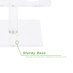 Mind Reader 6 in. W x 4 in. H x 6 in. L Square Clear Acrylic 4-Slot Ice Cream Cone Holder, Food Cone, Sushi Roll Serving Tray