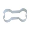 CybrTrayd 12-Piece Dog Bone 3.5 in. White Polyresin Cookie Cutter & Recipe