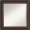 Amanti Art Cyprus Walnut 24.88 in. x 24.88 in. Bathroom Vanity Wall Mirror
