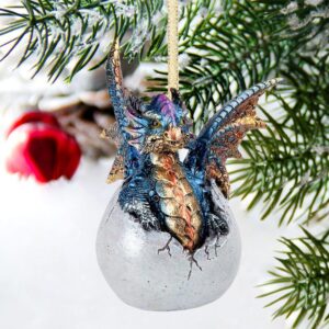 Design Toscano 3.5 in. Hard Boiled Dragon Hatchling Holiday Ornament