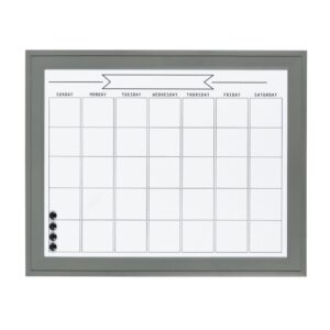 DesignOvation Bosc Monthly Dry Erase Calendar Memo Board