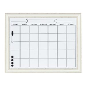 DesignOvation Macon Monthly Dry Erase Calendar Memo Board