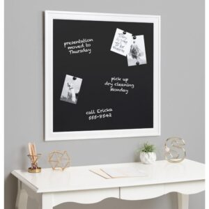 DesignOvation Bosc White Chalkboard Memo Board