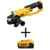 DEWALT 20-Volt MAX Cordless 4-1/2 in. to 5 in. Grinder with (1) 20-Volt 4.0Ah Battery