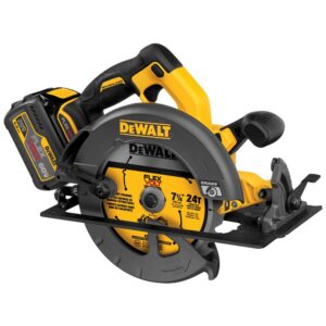 DEWALT FLEXVOLT 60-Volt MAX Cordless Brushless 7-1/4 in. Circular Saw, (1) FLEXVOLT 6.0Ah Battery, Recip Saw & Circ Blade Set