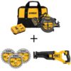 DEWALT FLEXVOLT 60-Volt MAX Cordless Brushless 7-1/4 in. Circular Saw, (1) FLEXVOLT 6.0Ah Battery, Recip Saw & Circ Blade Set