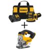DEWALT 20-Volt MAX XR Cordless Brushless 5 in. Random Orbital Sander with (1) 20-Volt Battery 2.0Ah & Jigsaw