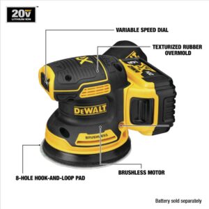 DEWALT 20-Volt MAX XR Cordless Brushless 5 in. Random Orbital Sander with (1) 20-Volt Battery 2.0Ah & Jigsaw