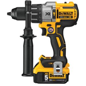 DEWALT 20-Volt MAX XR Cordless Brushless 3-Speed 1/2 in. Hammer Drill with (2) 20-Volt 5.0Ah Batteries & Reciprocating Saw