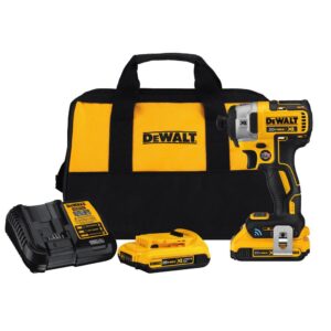 DEWALT 20-Volt MAX XR with Tool Connect Cordless Brushless 1/4 in. Impact Driver with (2) 20-Volt 2.0Ah Batteries & Charger