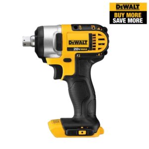 DEWALT 20-Volt MAX Cordless 1/2 in. Impact Wrench Kit with Detent Pin (Tool-Only)