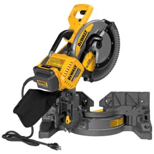 DEWALT FLEXVOLT 120-Volt MAX Cordless Brushless 12 in. Miter Saw with AC Adapter & Heavy Duty Work Stand