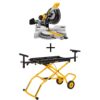 DEWALT 15 Amp Corded 12 in. Sliding Miter Saw with Rolling Miter Saw Stand