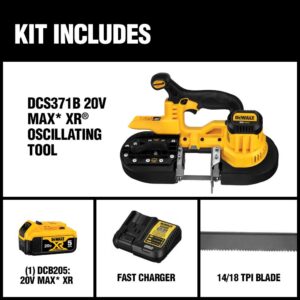 DEWALT 20-Volt MAX Cordless Band Saw with (1) 20-Volt Battery 5.0Ah & Charger