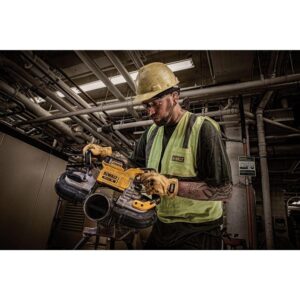 DEWALT 20-Volt MAX XR Cordless Brushless Deep Cut Band Saw with 1-1/2 in. Die Grinder & (2) 20-Volt Batteries 5.0Ah