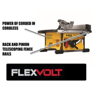 DEWALT FLEXVOLT 60-Volt MAX Cordless Brushless 8-1/4 in. Table Saw Kit (Tool-Only)