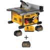 DEWALT FLEXVOLT 60-Volt MAX Cordless Brushless 8-1/4 in. Table Saw Kit with (3) FLEXVOLT 6.0Ah Batteries