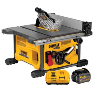DEWALT FLEXVOLT 60-Volt MAX Cordless Brushless 8-1/4 in. Table Saw Kit, (1) FLEXVOLT 6.0Ah & (1) FLEXVOLT 9.0Ah Battery