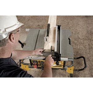 DEWALT 15 Amp Corded 10 in. Job Site Table Saw with Rolling Stand and Bonus Atomic 20-Volt Lithium-Ion 1/2 in. Drill Driver Kit