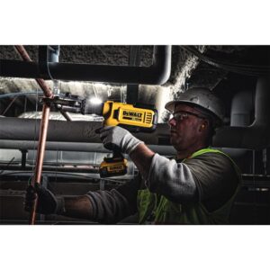 DEWALT 20-Volt MAX Cordless Press Tool, (6) Press Jaws, (2) 20-Volt 4.0Ah Batteries, Drain Snake & Threaded Rod Cutter