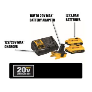 DEWALT 18-Volt to 20-Volt MAX Lithium-Ion Battery Adapter Kit (2-Pack)
