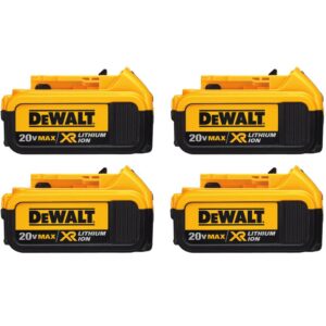 DEWALT 20-Volt MAX XR Premium Lithium-Ion 4.0Ah Battery Pack (4-Pack)