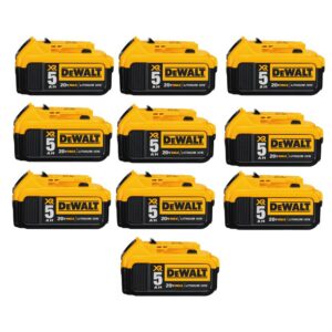 DEWALT 20-Volt MAX XR Premium Lithium-Ion 5.0Ah Battery Pack (10-Pack)