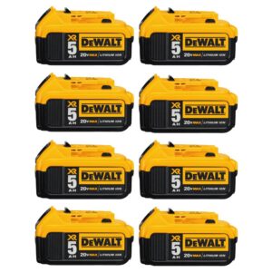 DEWALT 20-Volt MAX XR Premium Lithium-Ion 5.0Ah Battery Pack (8-Pack)