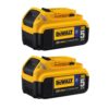 DEWALT 20-Volt MAX XR Premium Lithium-Ion 5.0Ah Battery Pack with Bluetooth Connectivity (2-Pack)