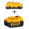 DEWALT 20-Volt MAX Lithium-Ion 3.0 Ah Compact Battery with (1) 20-V Battery 5.0 Ah