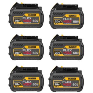 DEWALT FLEXVOLT 20-Volt/60-Volt MAX Lithium-Ion 6.0Ah Battery Pack (6-Pack)