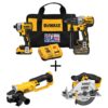 DEWALT 20-Volt MAX Cordless Brushless Combo Kit (2-Tool) with (1) FLEXVOLT 6.0Ah, (1) 20-Volt 2.0 Battery, Circ Saw & Grinder