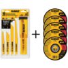 DEWALT Bi-Metal Reciprocating Saw Blade Set with Case (16-Piece) with Bonus 4-1/2 in. Metal and SS Cutting Wheel (5-Pack)