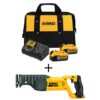 DEWALT 20-Volt MAX Cordless Reciprocating Saw with (2) 20-Volt Batteries 5.0Ah & Charger