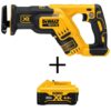 DEWALT 20-Volt MAX XR Cordless Brushless Compact Reciprocating Saw with (1) 20-Volt Battery 6.0Ah