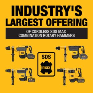 DEWALT FLEXVOLT 60-Volt MAX Cordless Brushless 1-3/4 in. SDS MAX Rotary Hammer & (2) FLEXVOLT 9.0Ah Batteries