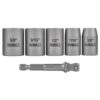 DEWALT MAX Impact 3/8 in. Carbon Steel Drive Socket Set (6-Piece) with 1/4 in. Adapter