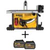 DEWALT FLEXVOLT 60-Volt MAX Cordless Brushless 8-1/4 in. Table Saw Kit with (2) FLEXVOLT 6.0Ah Batteries