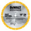 DEWALT Construction 10 in. 24-Teeth Thin Kerf Table Saw Blade