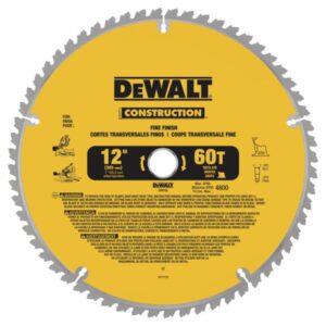 DEWALT 20 Series 12 in. 60T Fine Finish Saw Blade