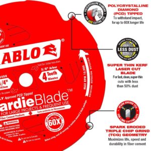 DIABLO 7-1/4 in. x 4-Teeth Polycrystalline Diamond (PCD) Tipped James Hardie/Fiber Cement Saw Blade