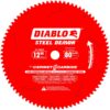 DIABLO 12 in. x 80-Tooth Steel Demon Cermet II Carbide Blade for Ferrous Metals and Stainless Steel